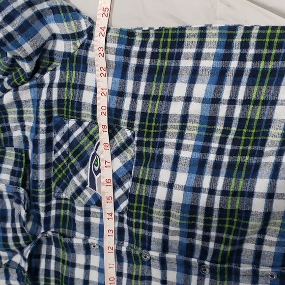 NFL SEATTLE SEAHAWKS Flannel Sleepshirt Sz 3X - Picture 6 of 8